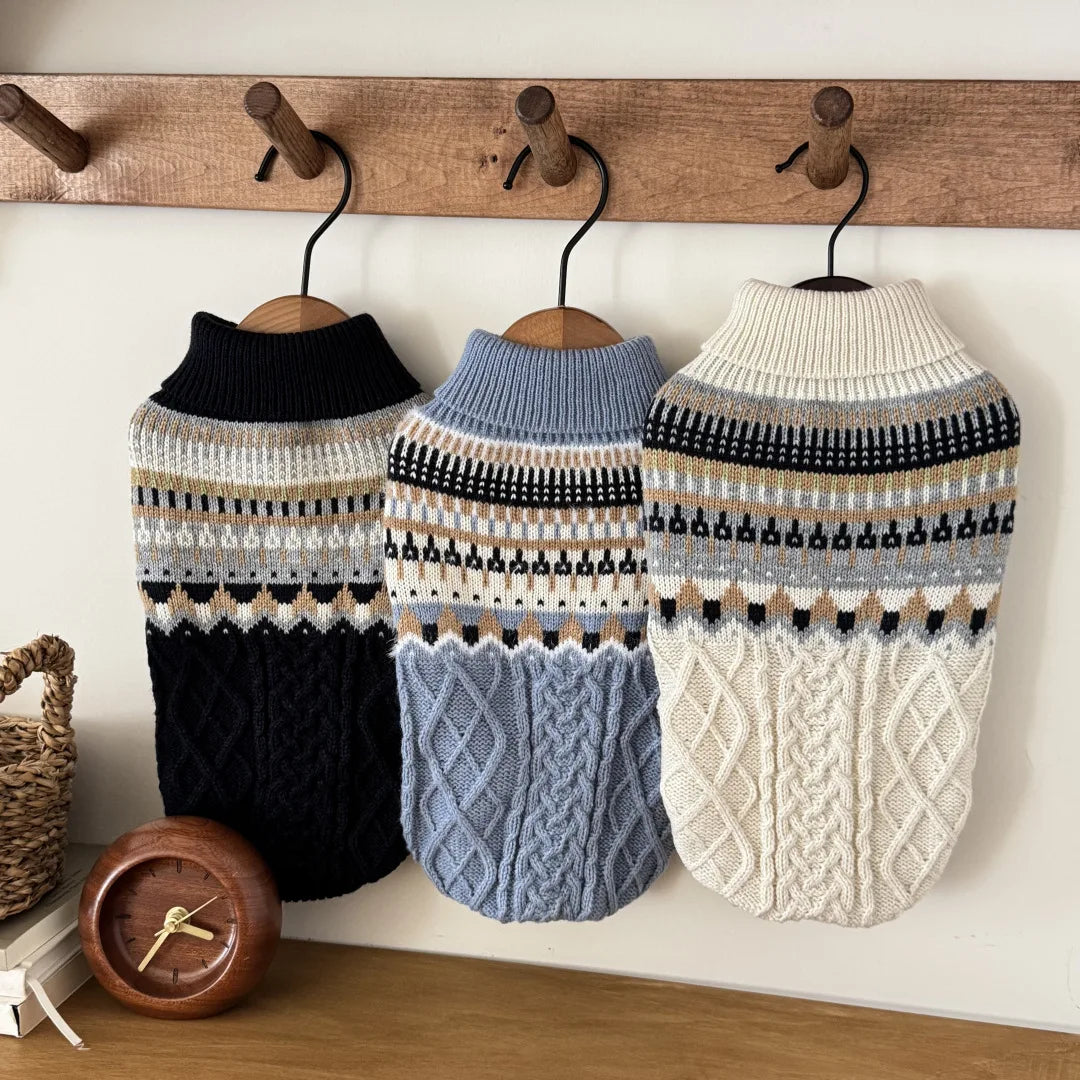 Dog-Cat Black Beige Vintage Sweater Christmas Halloween Day Wear Sweater Pullover®