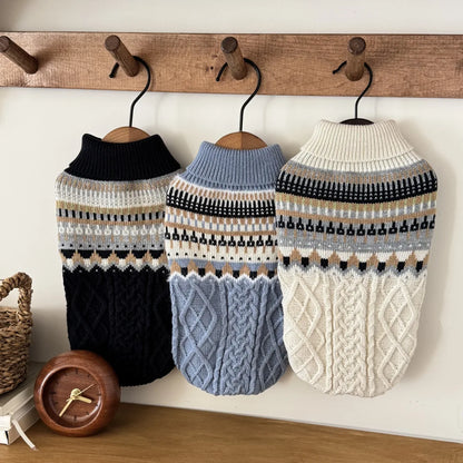 Dog-Cat Black Beige Vintage Sweater Christmas Halloween Day Wear Sweater Pullover®