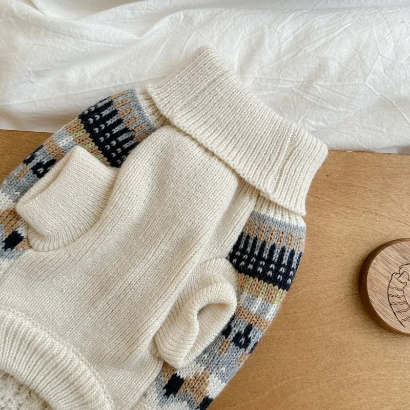 Dog-Cat Black Beige Vintage Sweater Christmas Halloween Day Wear Sweater Pullover®