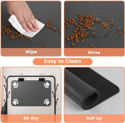 Pet bsorbent Pet Feeding Mat, Waterproof Placemat for Dog & Cat®