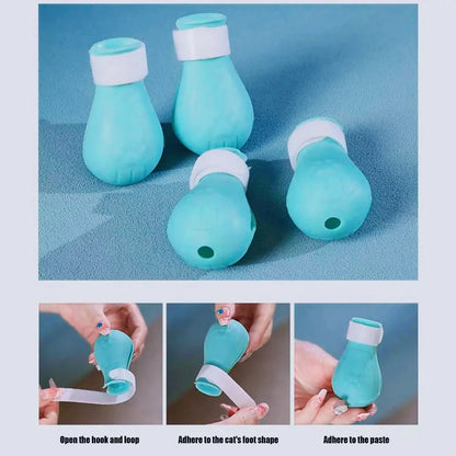 Cat Anti Bite Anti Licking Space Hood Breathable Helmet with 4 Silicone Paw Shoes®