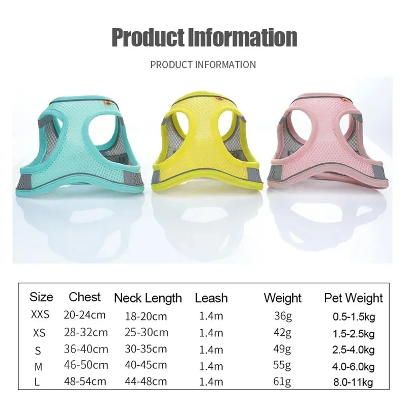 Dogs Cover Breathable Adjustable Harnesses®