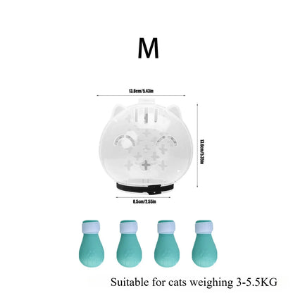 Cat Anti Bite Anti Licking Space Hood Breathable Helmet with 4 Silicone Paw Shoes®