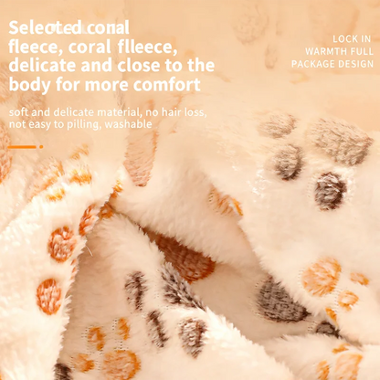 Winter High Quality Soft Fluffy Blanket Cute Dog Cat Paw Print®