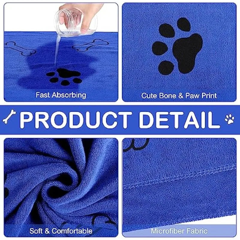 Quick-Drying Microfiber Dog Towel Absorbent Pet Bath Product®