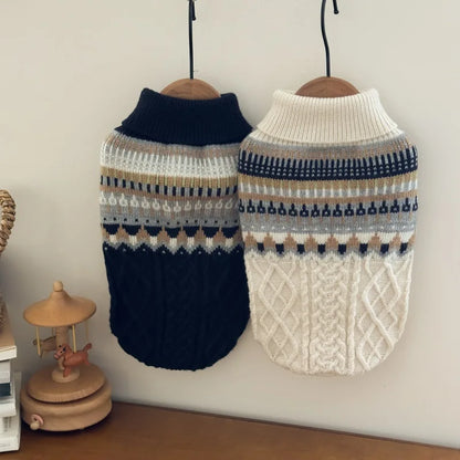 Dog-Cat Black Beige Vintage Sweater Christmas Halloween Day Wear Sweater Pullover®