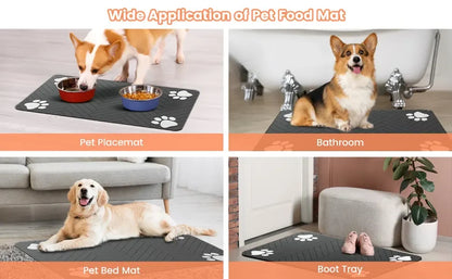 Pet bsorbent Pet Feeding Mat, Waterproof Placemat for Dog & Cat®