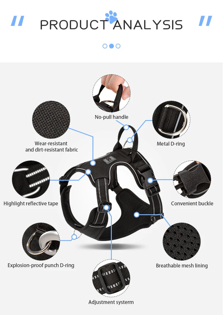 Harness Adjustable for Small Medium Large Dogs Outdoor Walking®