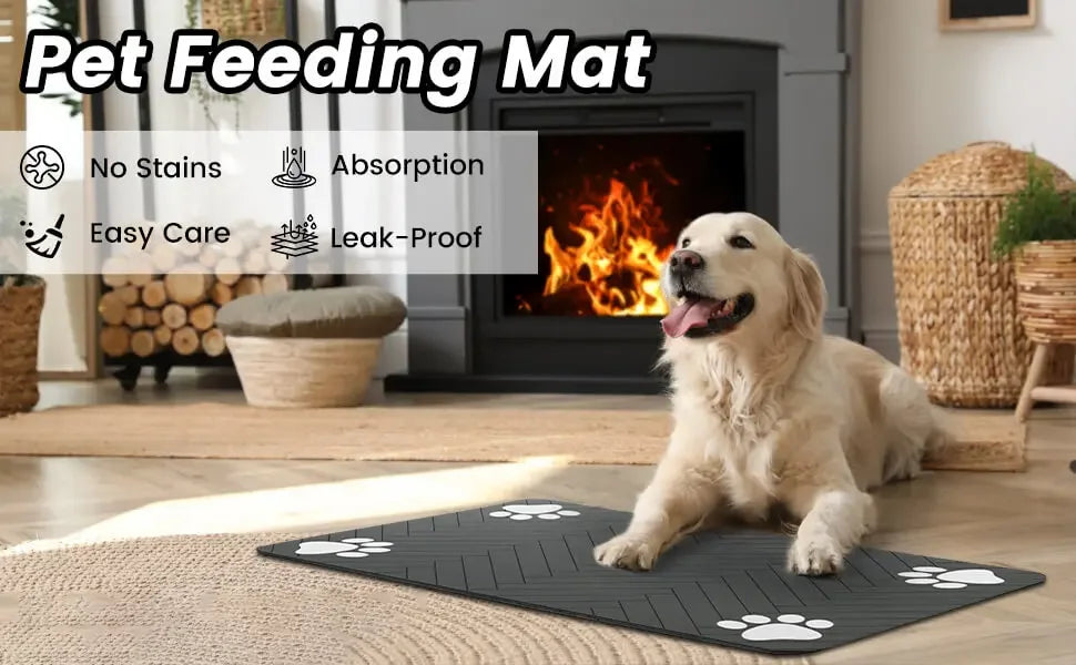 Pet bsorbent Pet Feeding Mat, Waterproof Placemat for Dog & Cat®