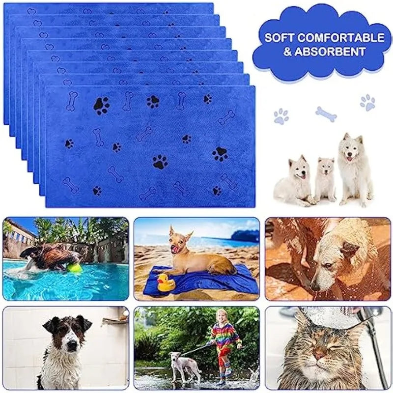 Quick-Drying Microfiber Dog Towel Absorbent Pet Bath Product®