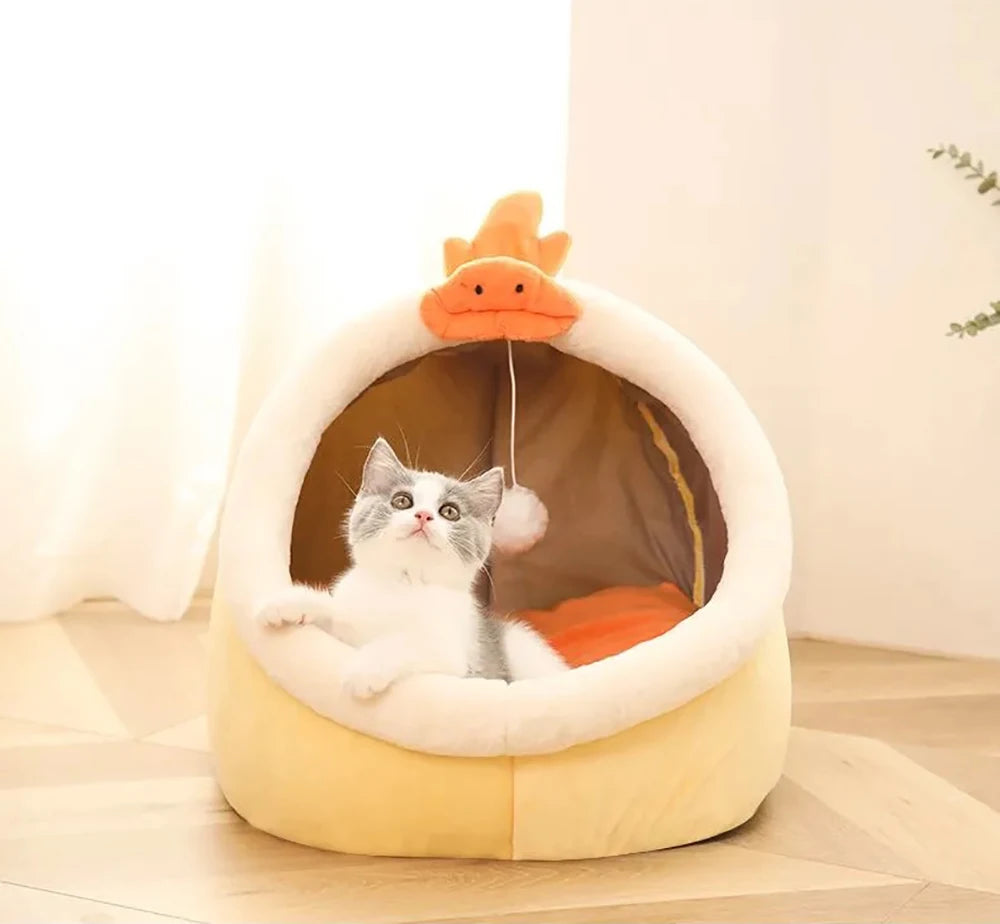 Deep Sleep Cat Bed Cartoon, Foldable Removable Washable®