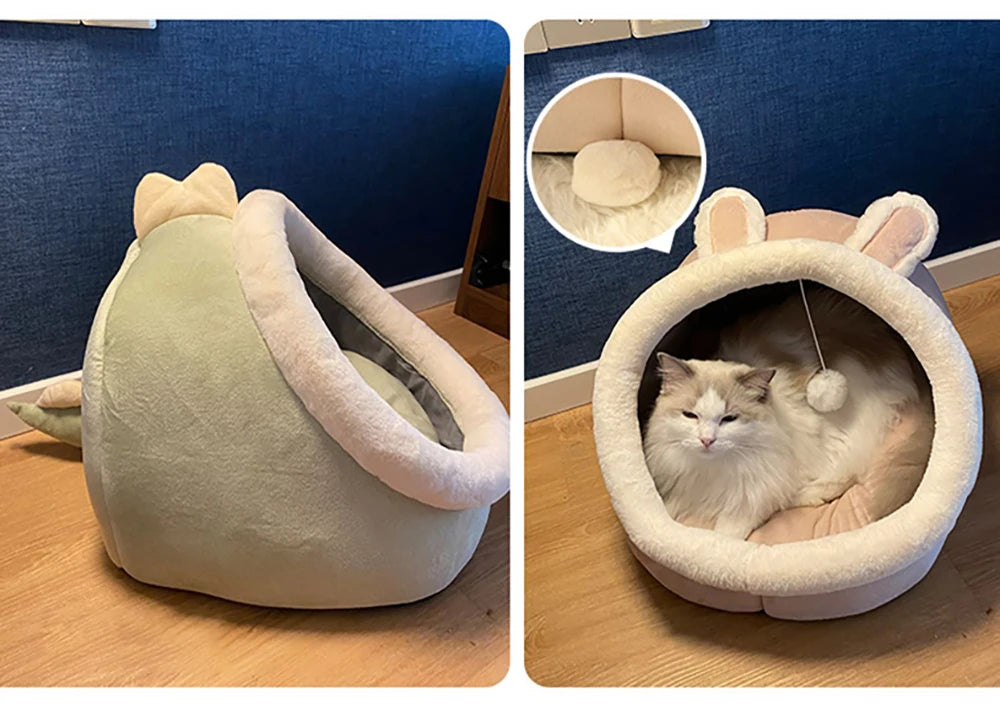 Deep Sleep Cat Bed Cartoon, Foldable Removable Washable®