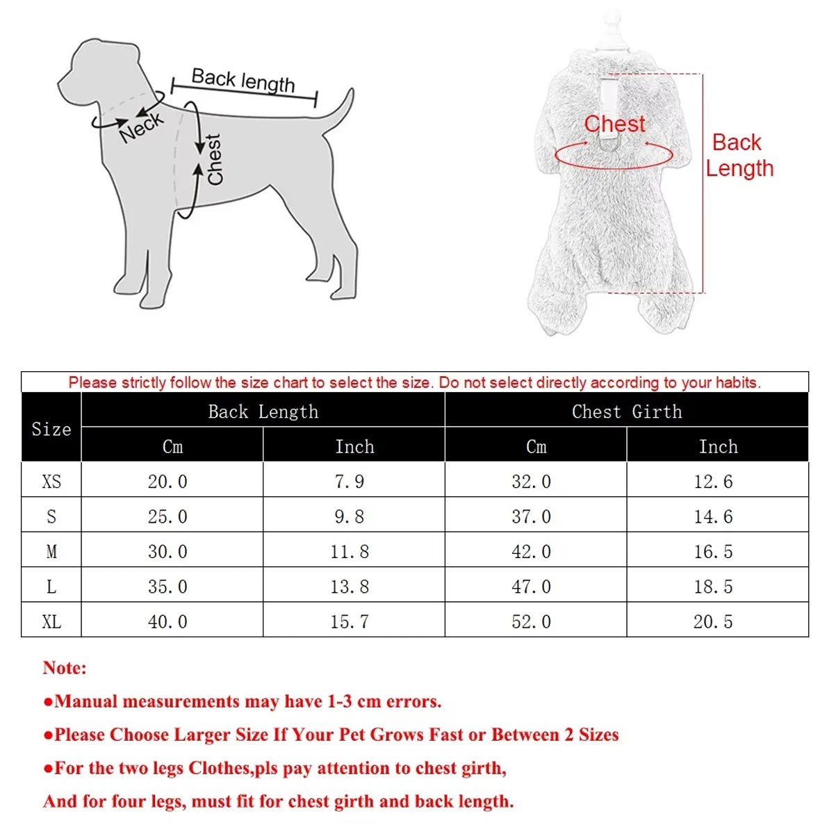 Dog Pajamas Winter Warm Thermal Soft®