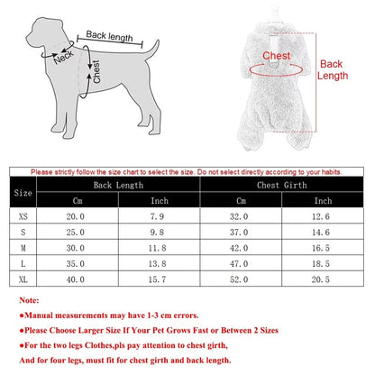 Dog Pajamas Winter Warm Thermal Soft®